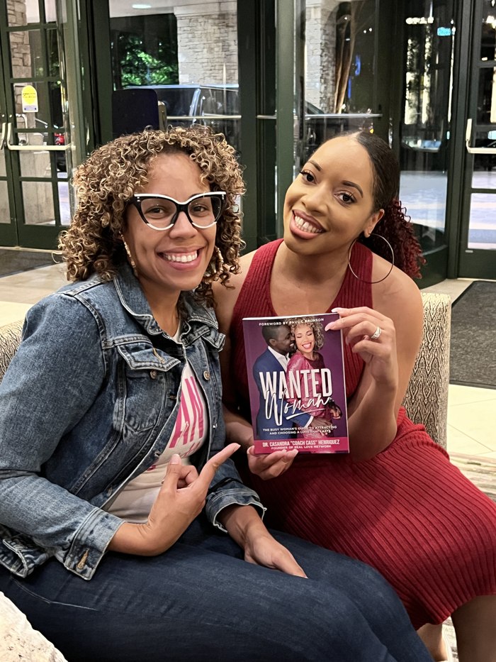 Crystal Swain-Bates with Coach Cass and her book Wanted Woman
