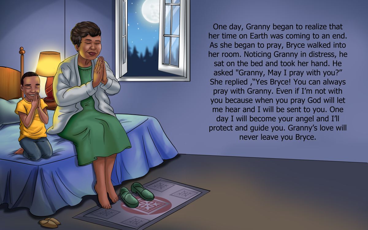 Interior spread from a children's book produced by Publish With Crystal